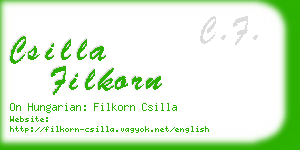 csilla filkorn business card